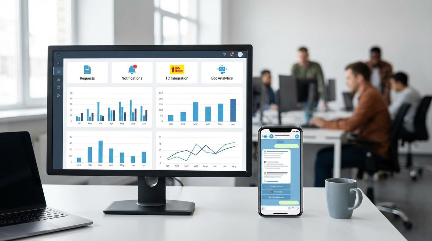 Telegram-бот для 1С: автоматизация заявок и уведомлений с ИИ