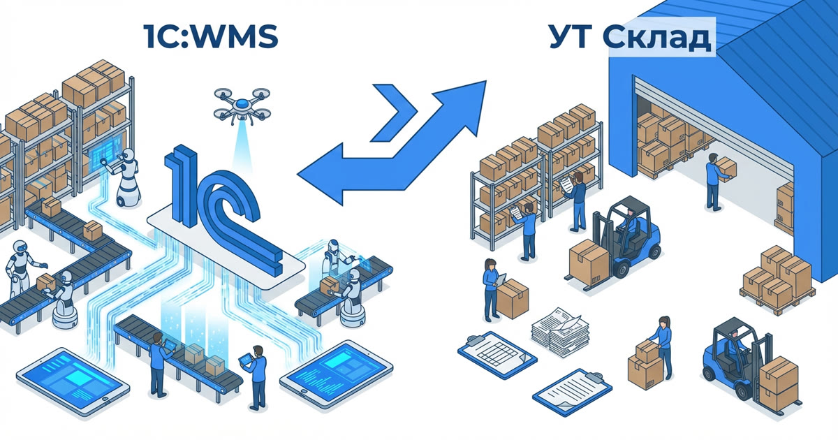 1С:WMS vs модуль Склад в 1С:УТ — что выбрать