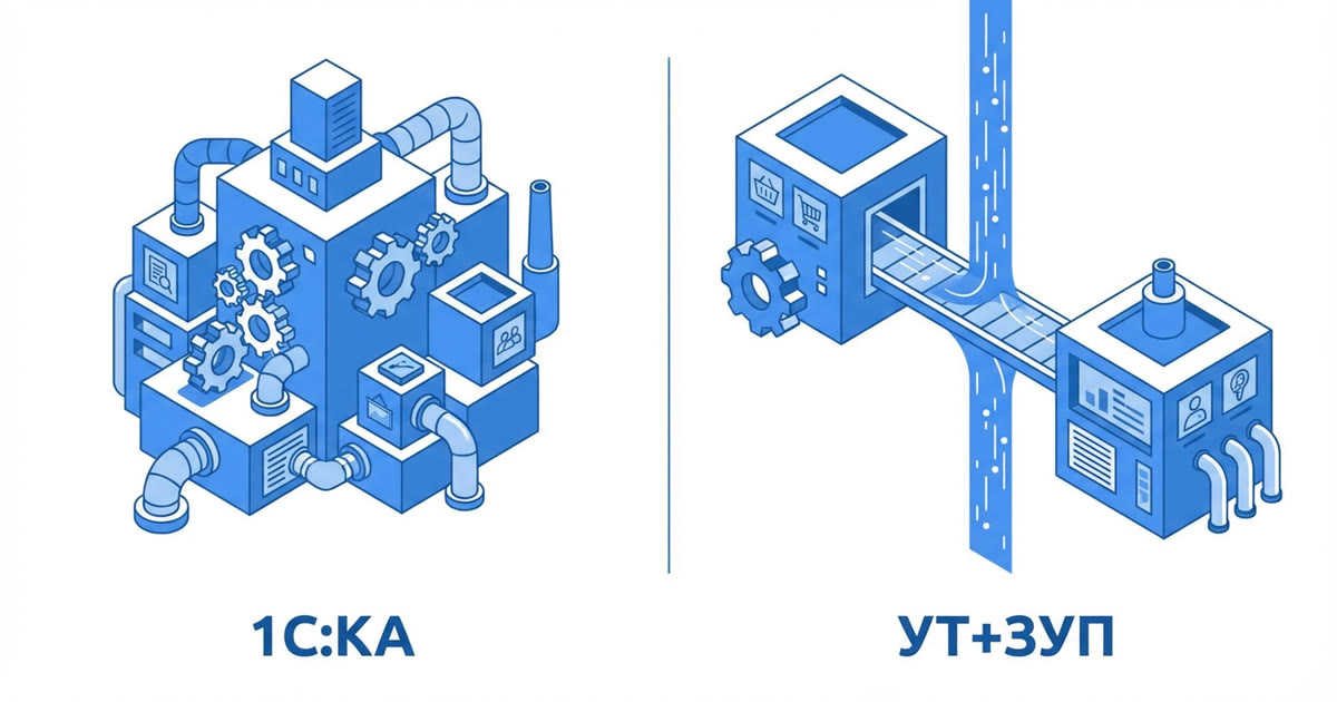 1С:КА vs связка 1С:УТ + ЗУП — что выгоднее