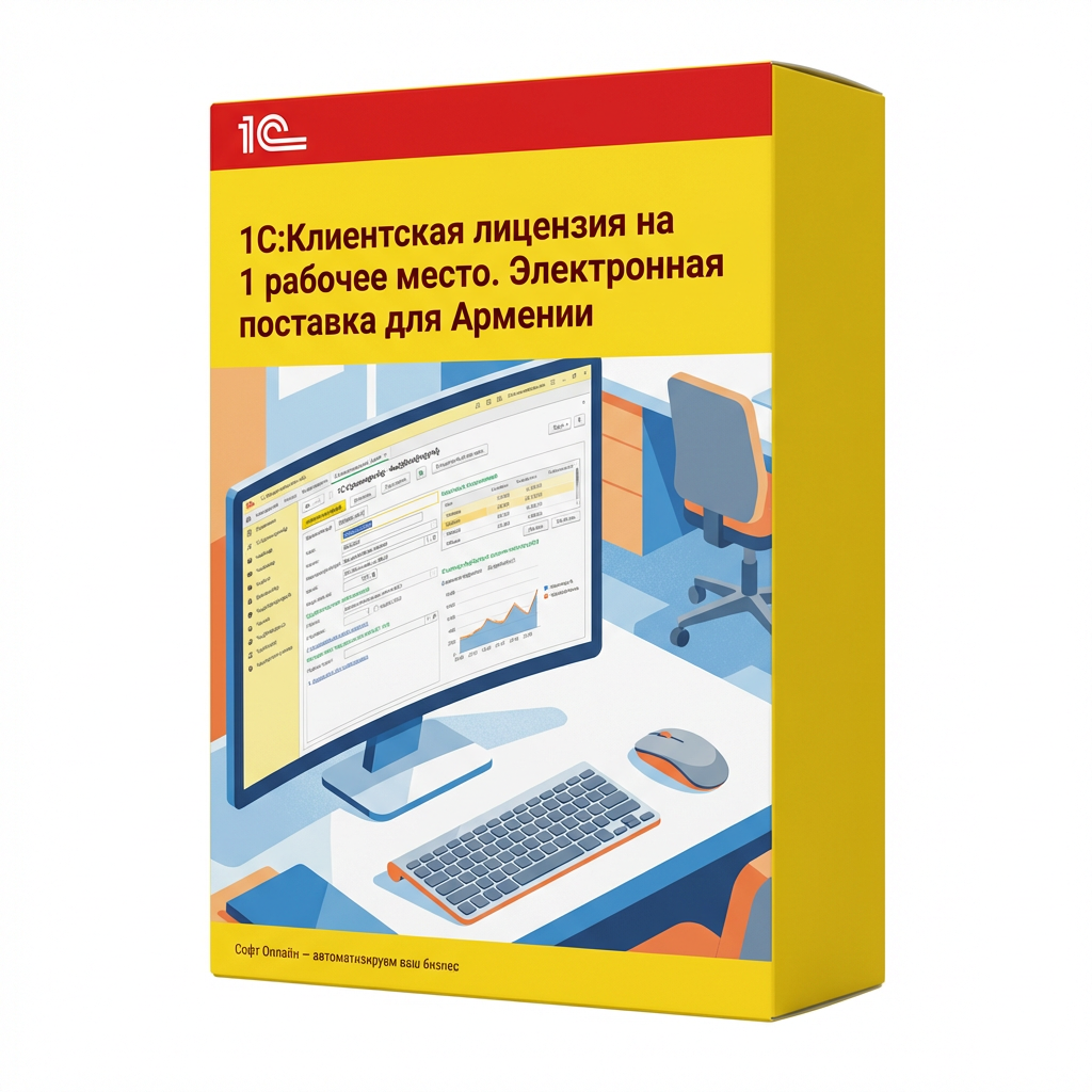 1С:Предприятие 8. Клиентская лицензия на 1 рабочее место. Электронная поставка для Армении
