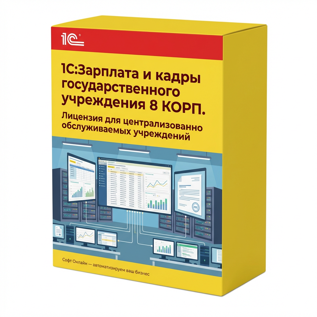 1С:Зарплата и кадры государственного учреждения 8 КОРП. Лицензия для централизованно обслуживаемых учреждений